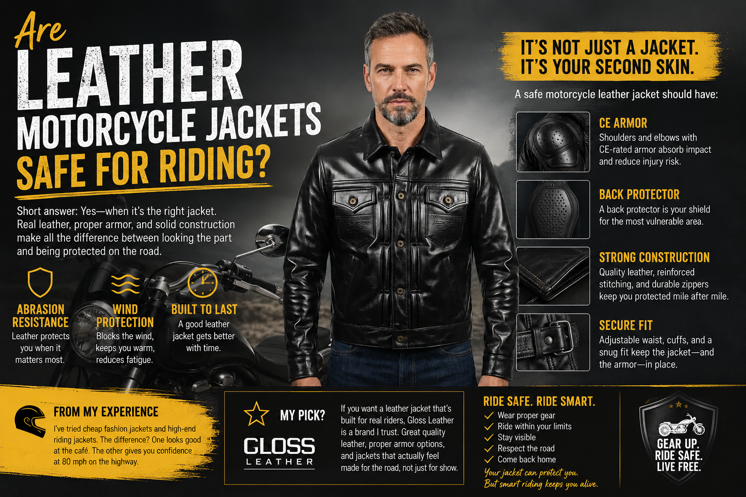 Are Leather Motorcycle Jackets Safe for Riding?