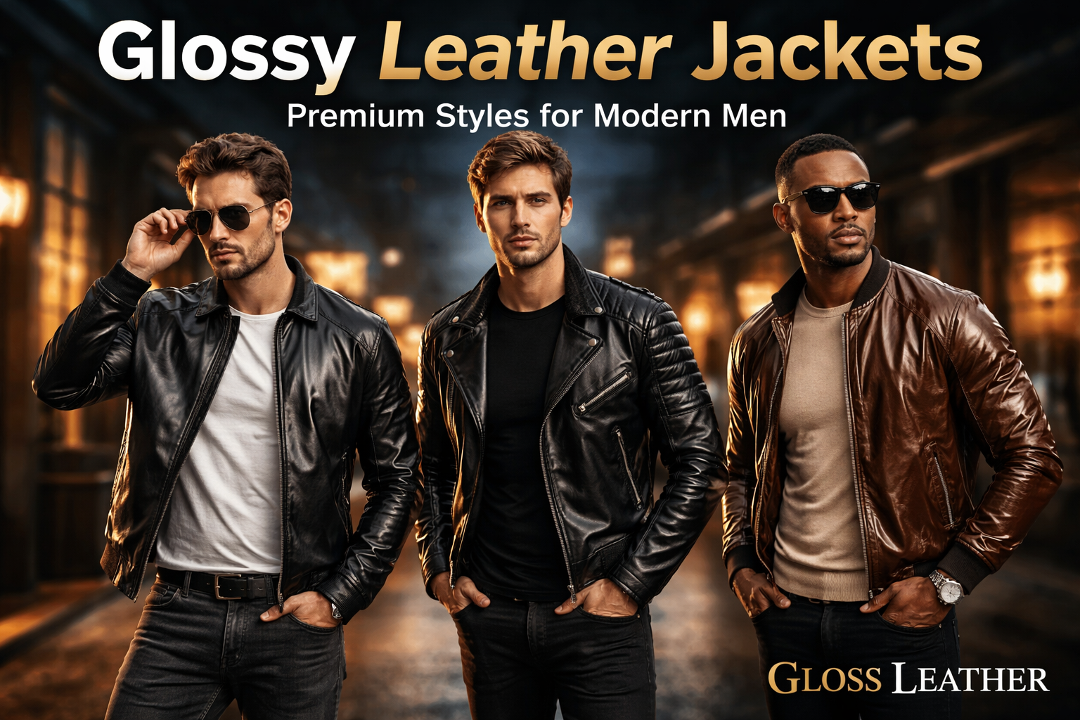 Glossy Leather Jacket | Style Statement for Modern Men