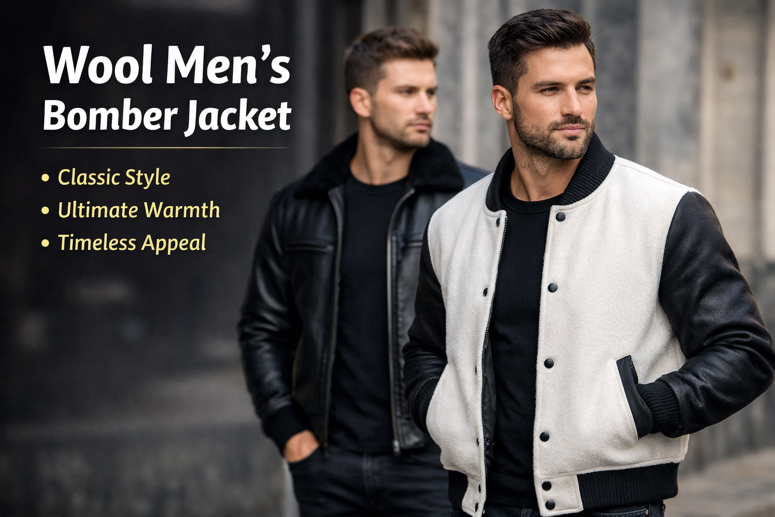 Wool Men's Bomber Jacket | Style and Comfort