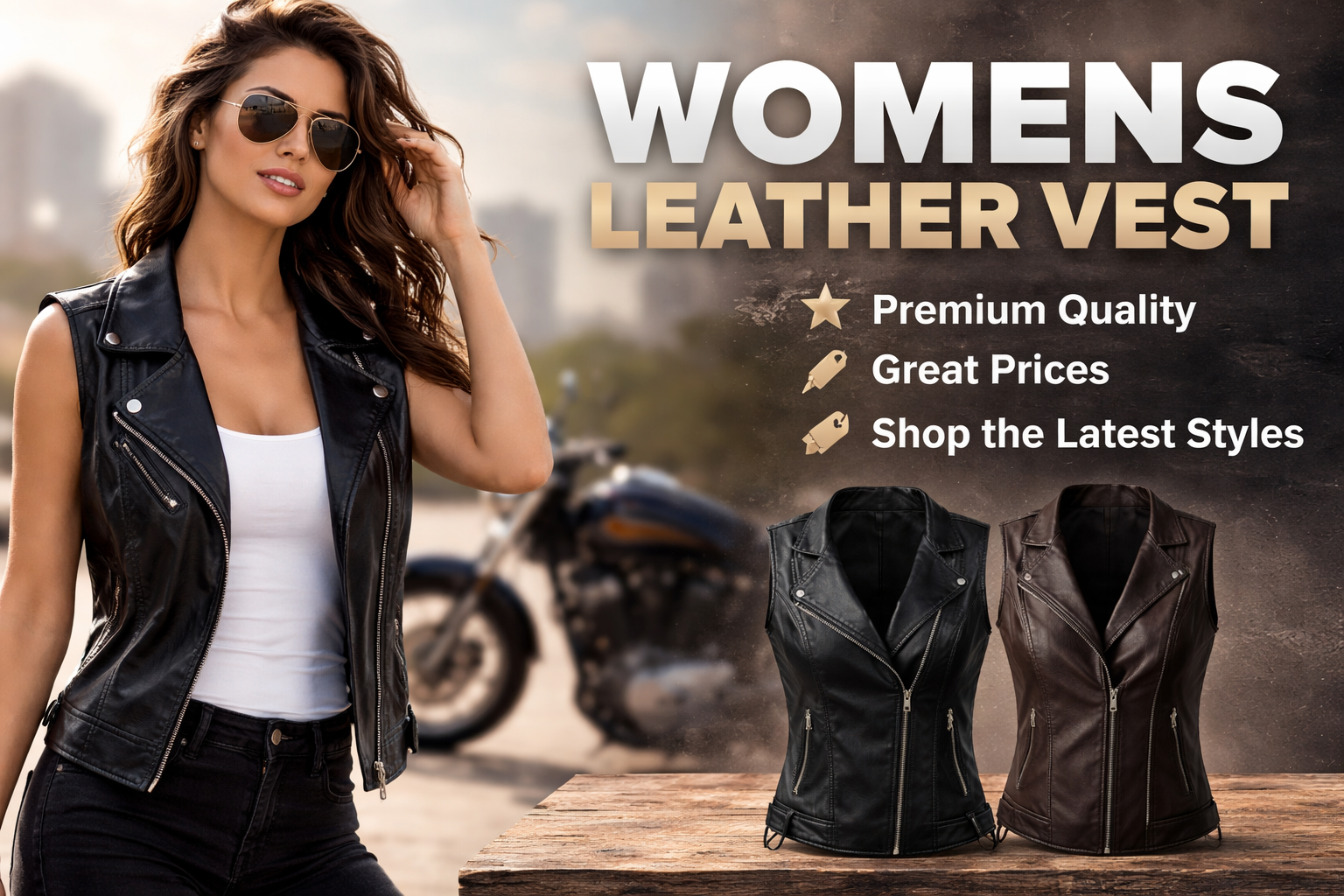 Womens Leather Vest | Premium Styles &amp; Best Prices