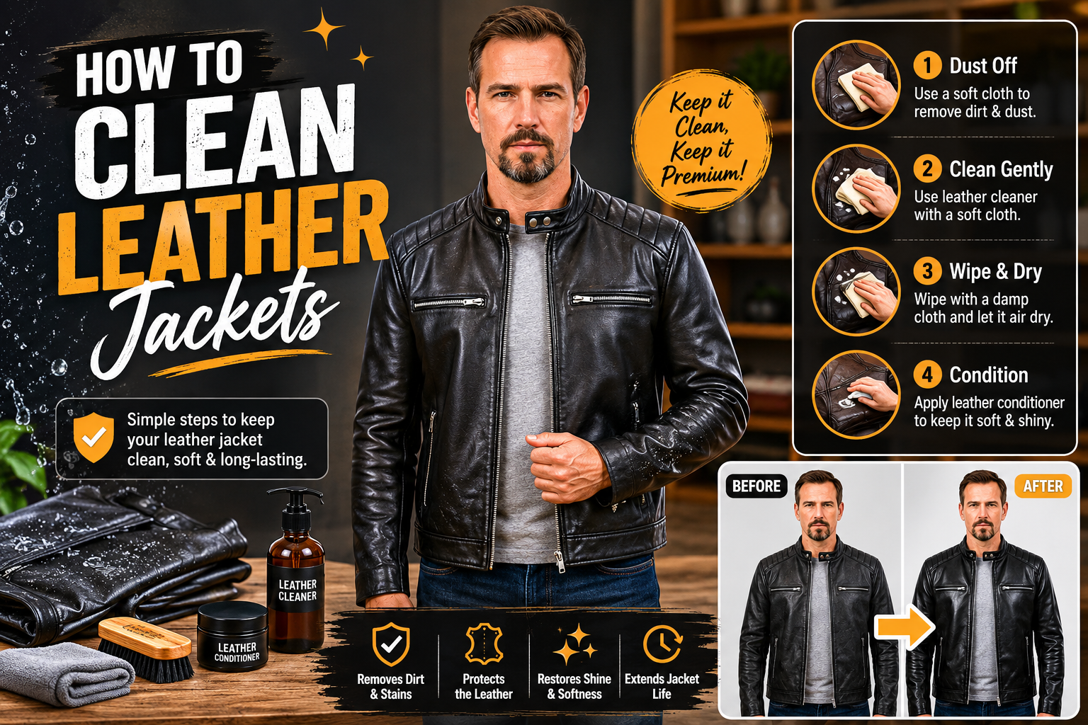 How to Clean Leather Jackets