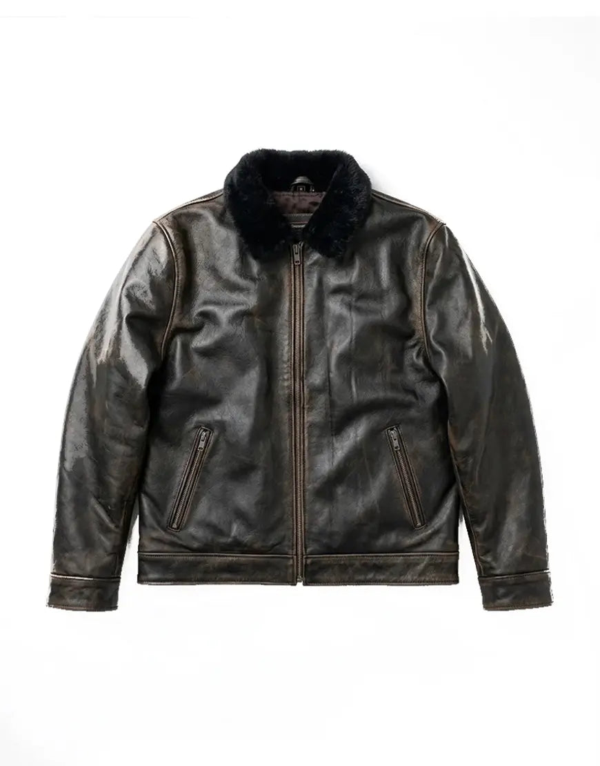 Coffee Brown Leather jacket