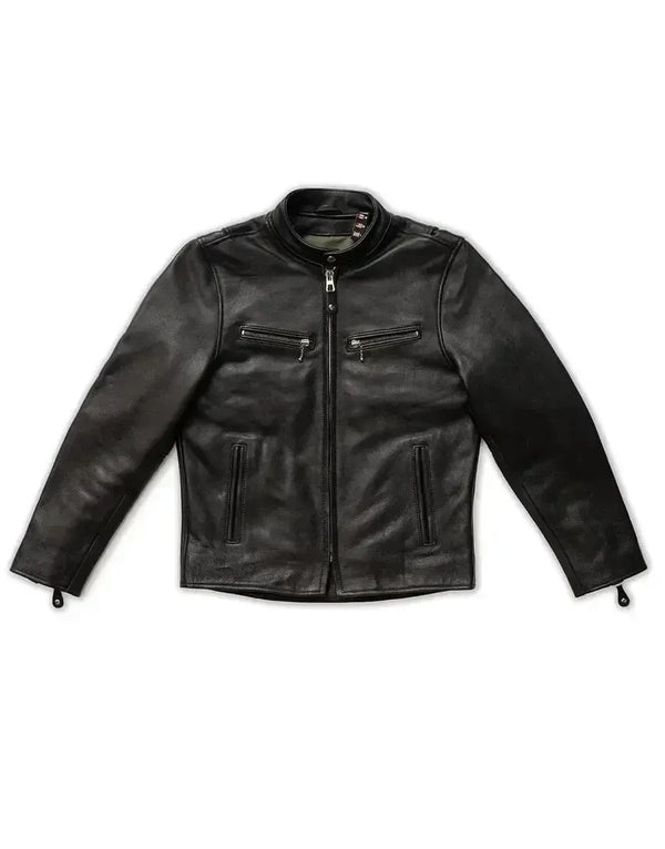 Daytona Men Black Biker Leather Jacket