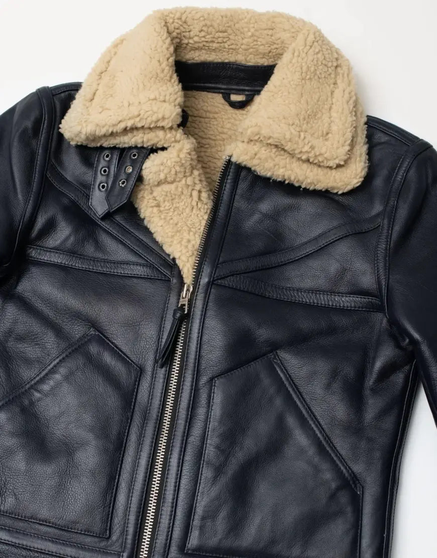 Grimshaw Black leather jacket men