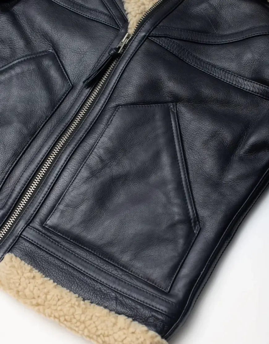 men Grimshaw Black leather jacket