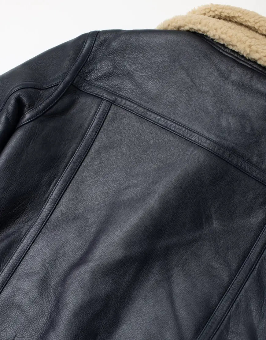 Grimshaw Black leather jacket for men