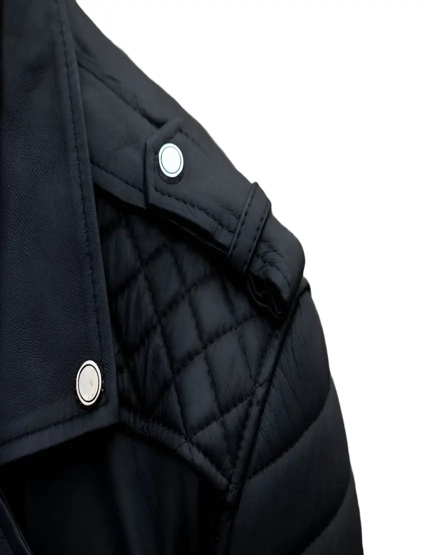 male Black Genuine Leather Jacket