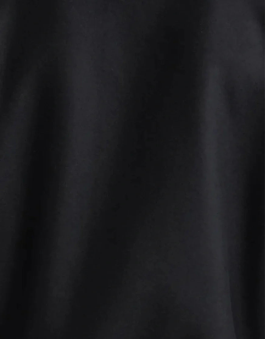 Black Leather Varsity Jacket for Men