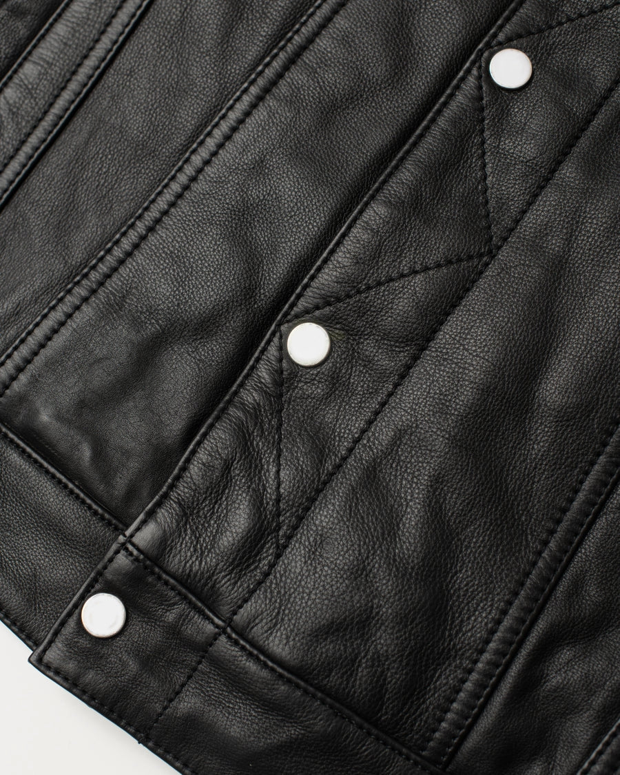 Piston Leather Vest by Gloss leather for male