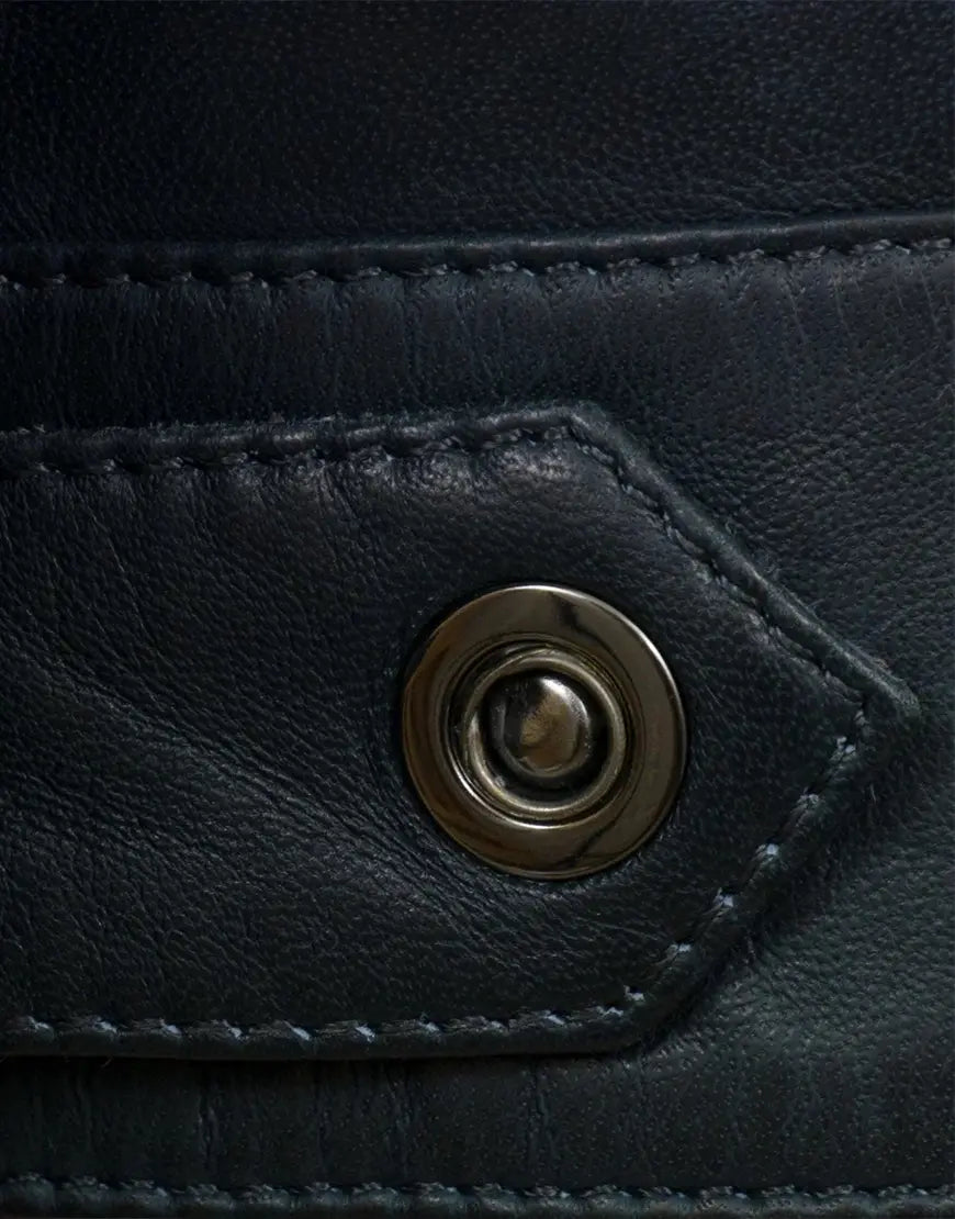 Women's Black Denim Style Tilly Leather Jacket