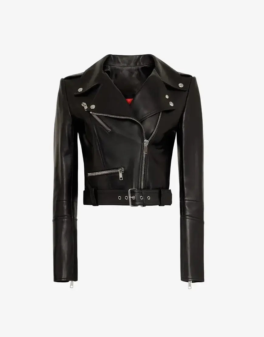 Black leather jacket