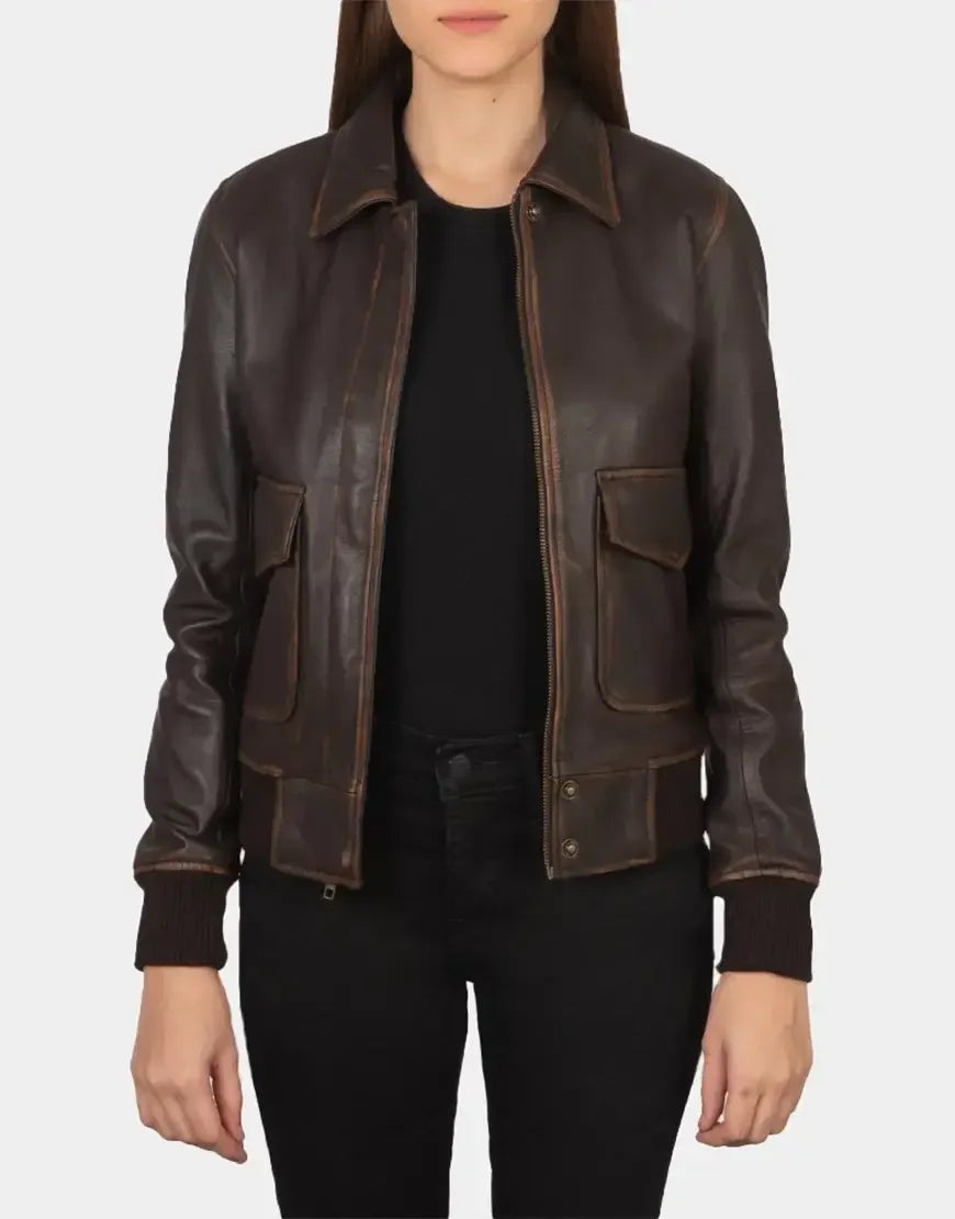 Westa A-2 Brown Leather Bomber