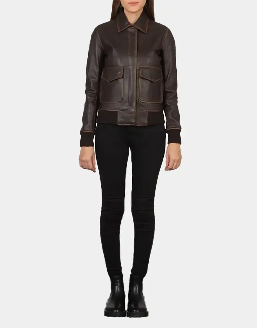 Westa A-2 Brown Leather Bomber