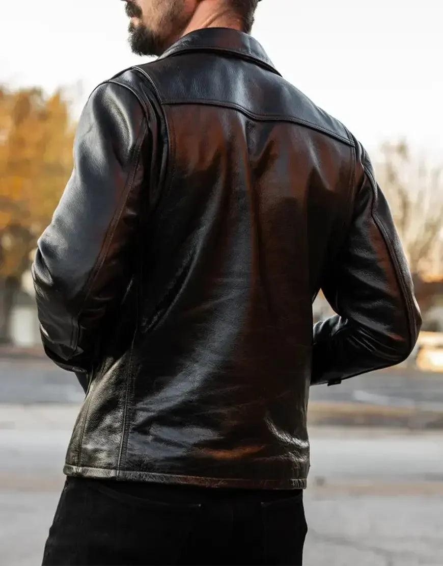 Men Vanguard Leather Jacket by Gloss Leather