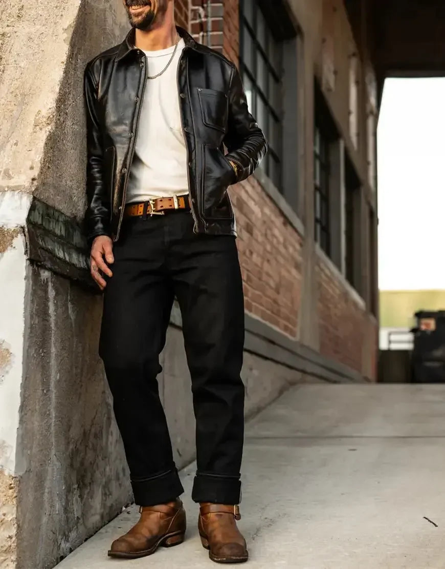 Men Vanguard Leather Jacket by Gloss Leather