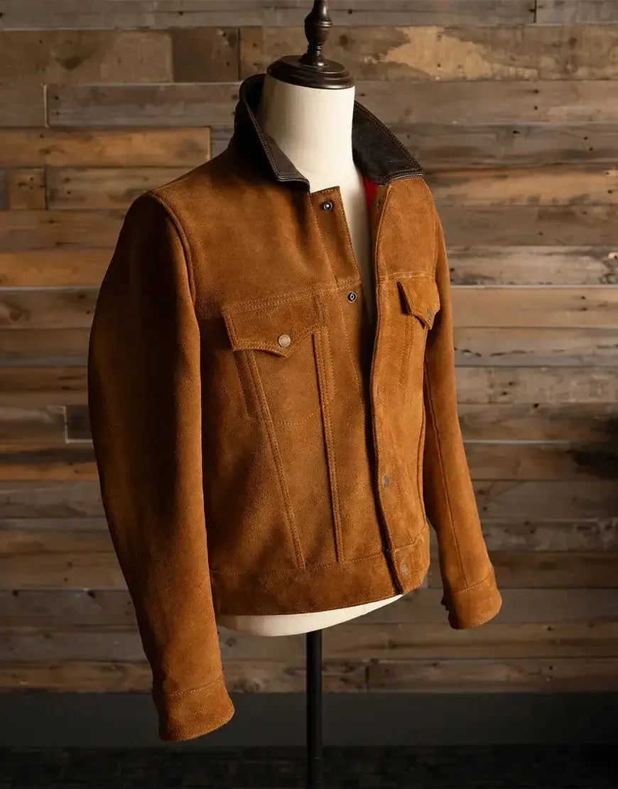 Full-Grain Brown Cowhide Leather Jacket