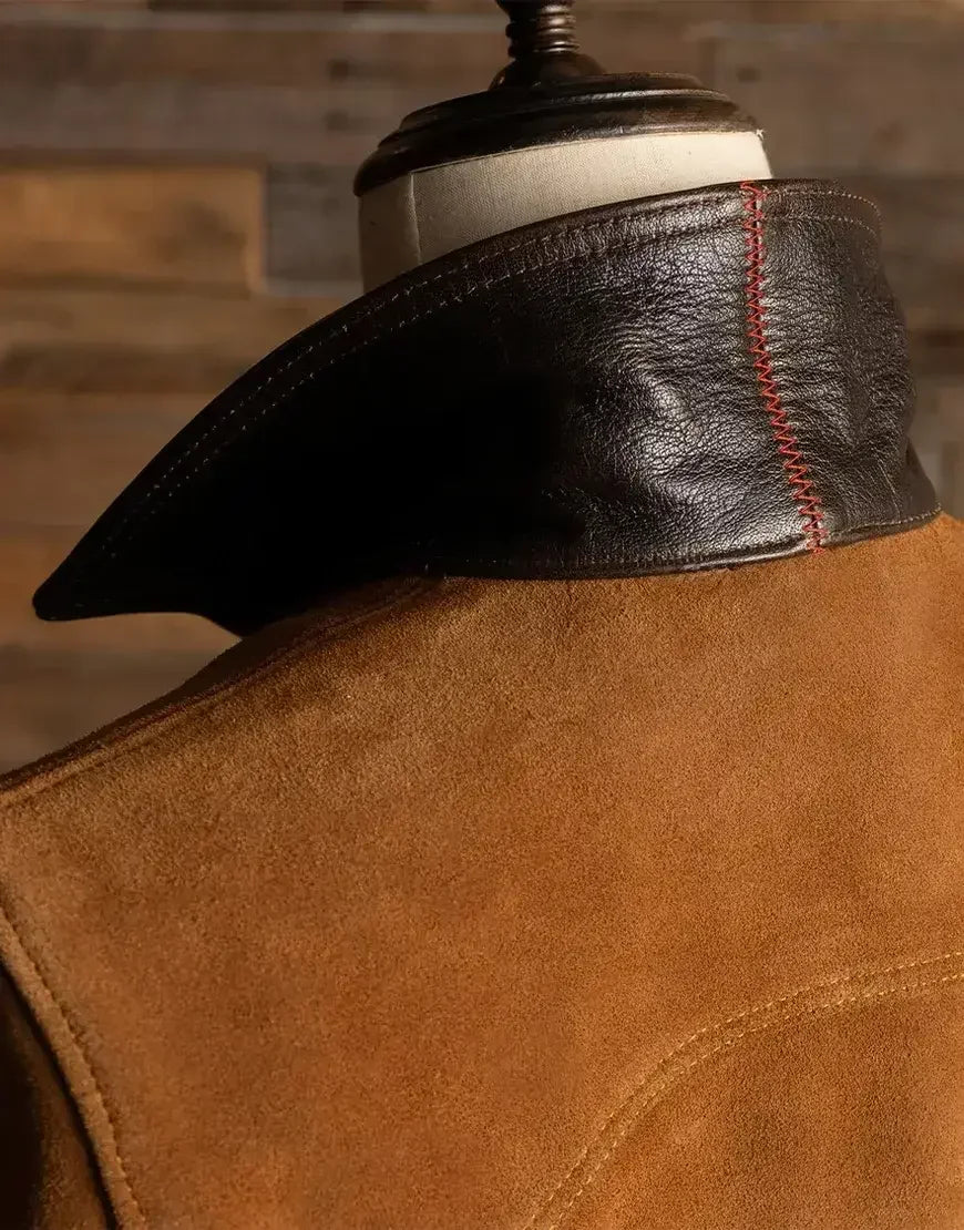 Full-Grain Brown Cowhide Leather Jacket