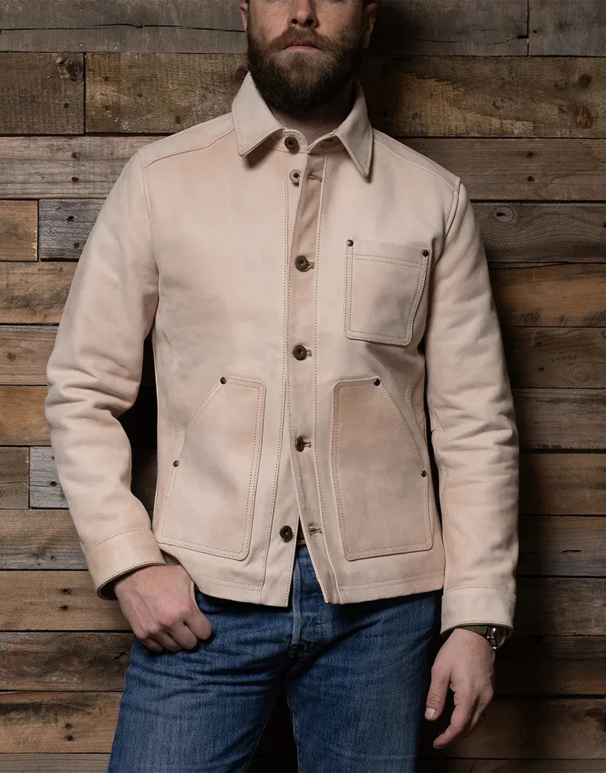 Natural Field Leather Jacket