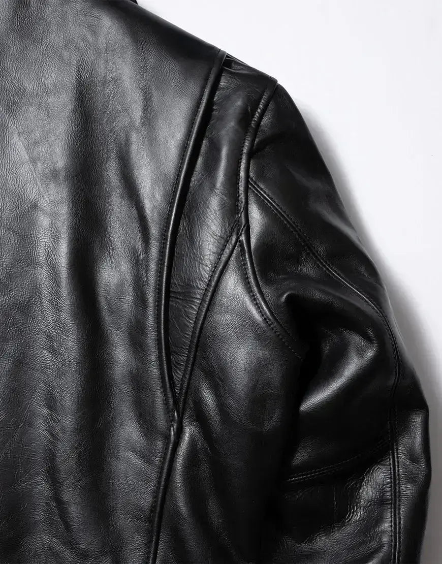 The Tombstone Men’s Black Leather Biker Jacket
