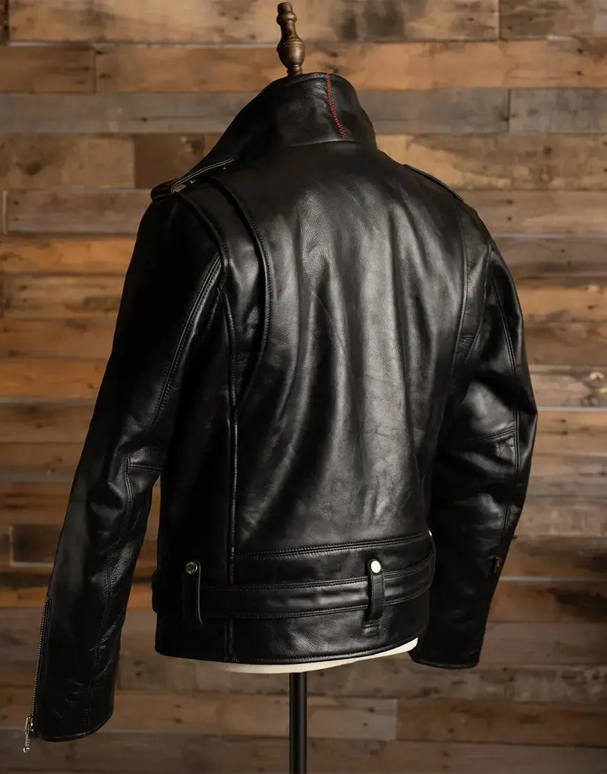 The Tombstone Men’s Black Leather Biker Jacket