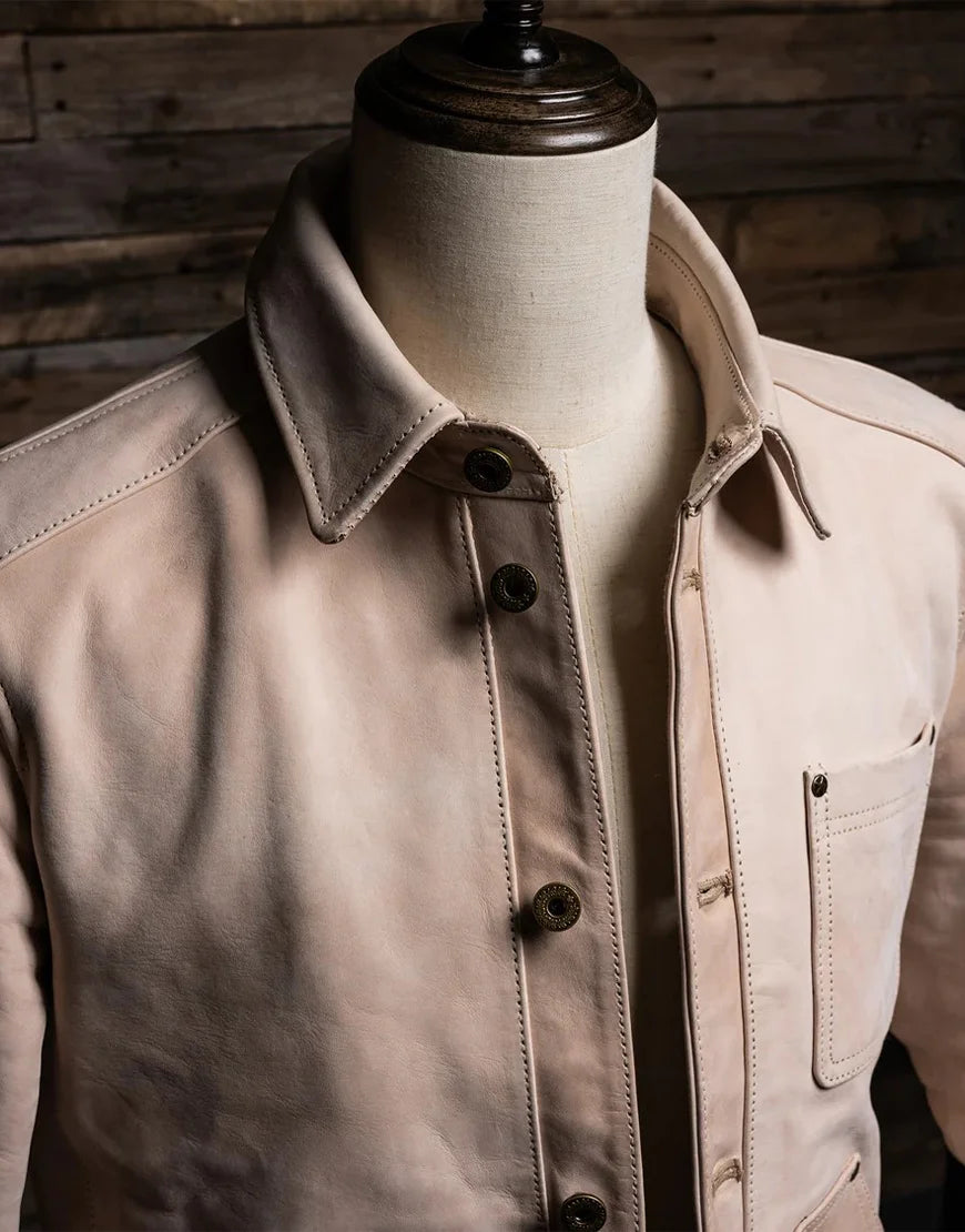 Natural Field Leather Jacket