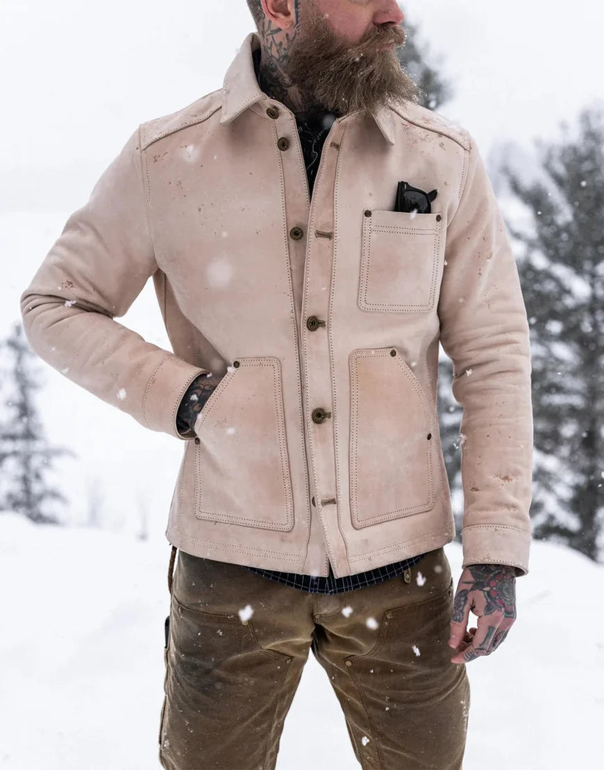 Natural Field Leather Jacket