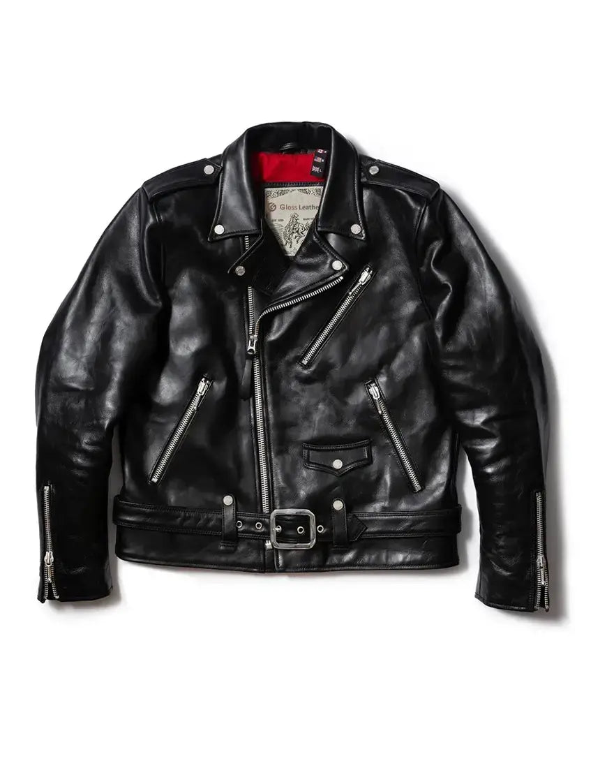 The Tombstone Men’s Black Leather Biker Jacket
