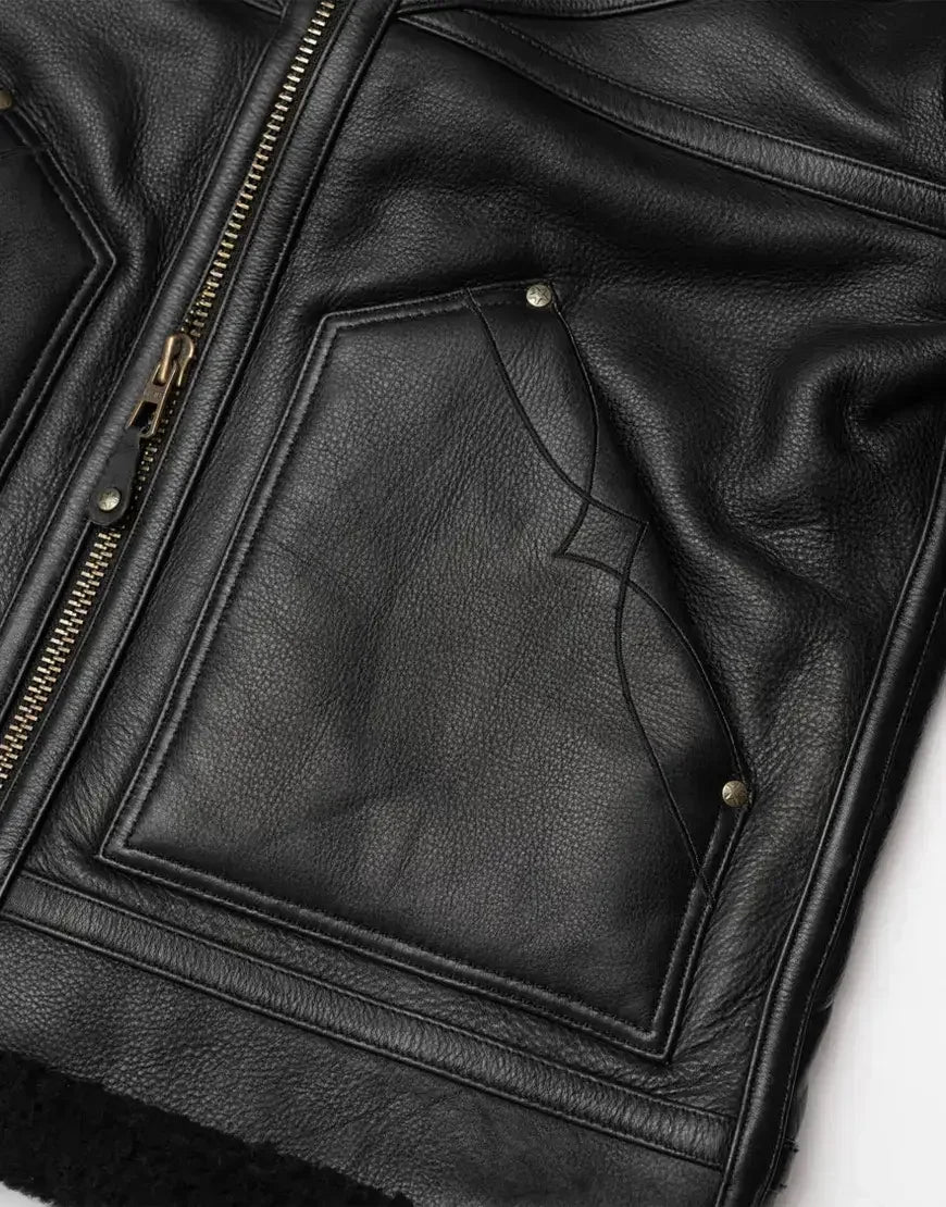 Grimshaw Black Leather Jacket