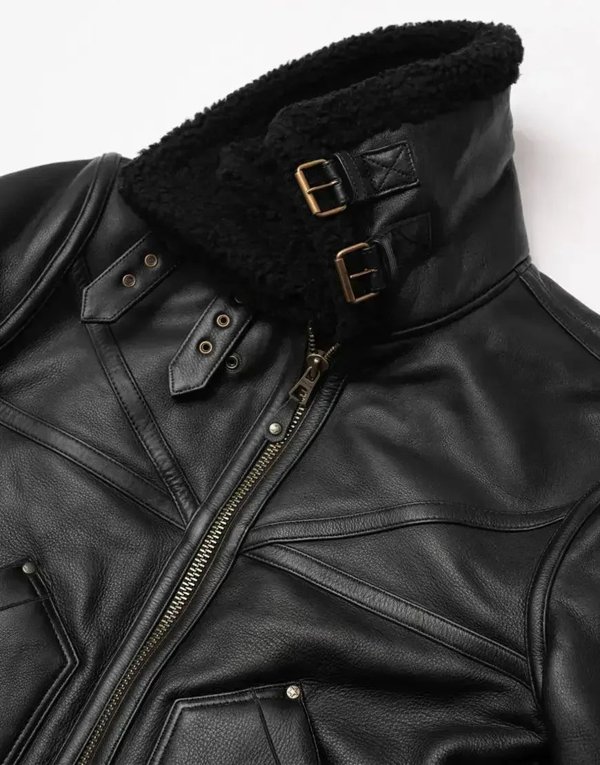 Grimshaw Black Leather Jacket