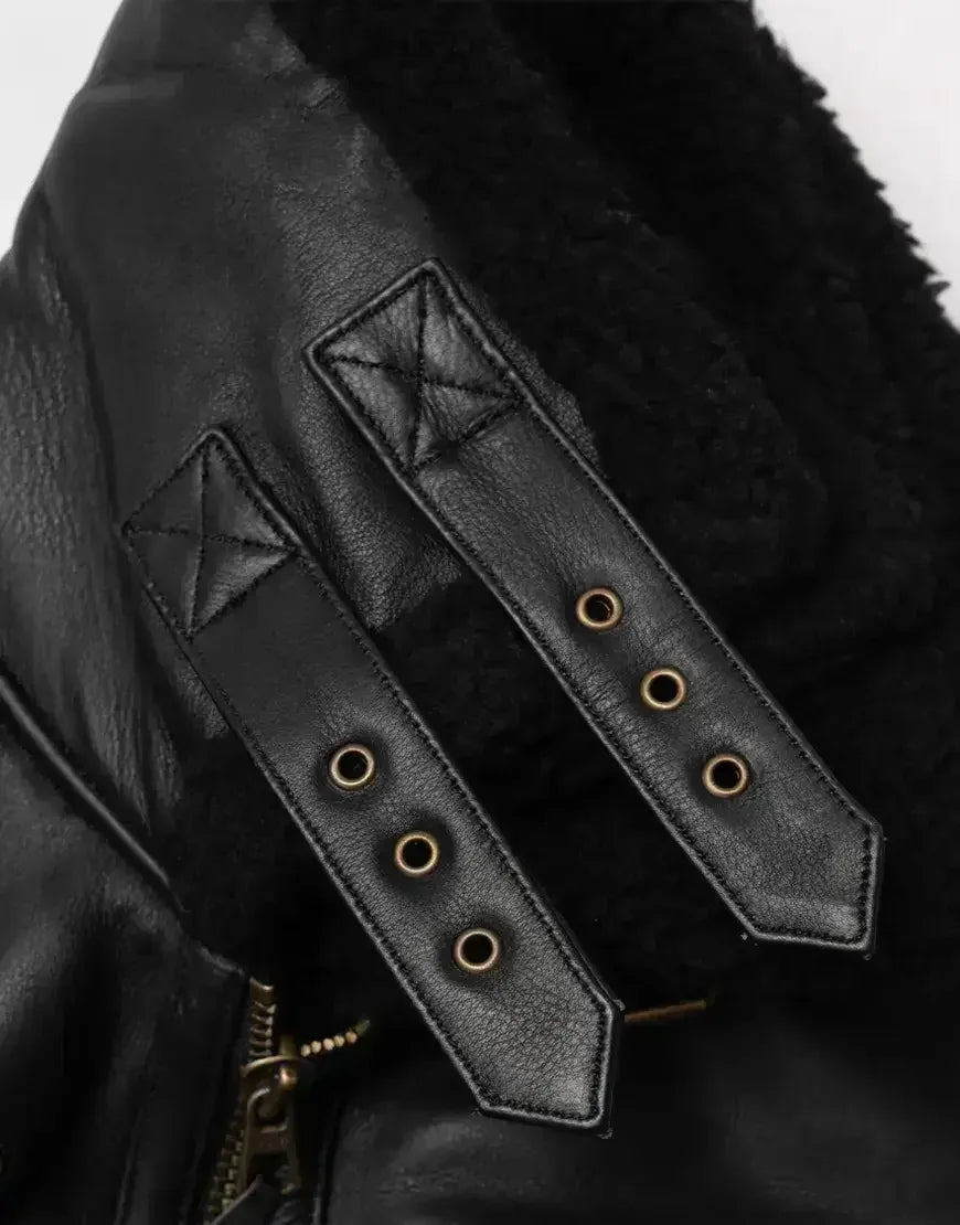 Grimshaw Black Leather Jacket
