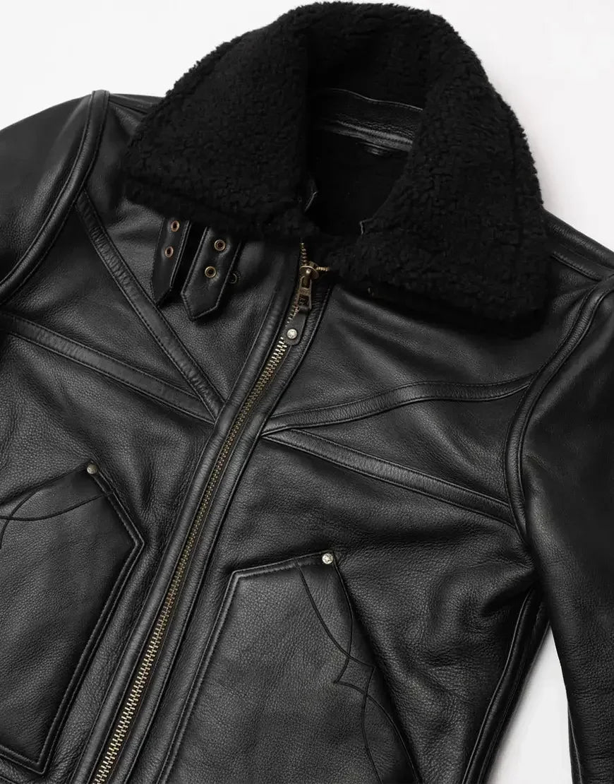 Grimshaw Black Leather Jacket