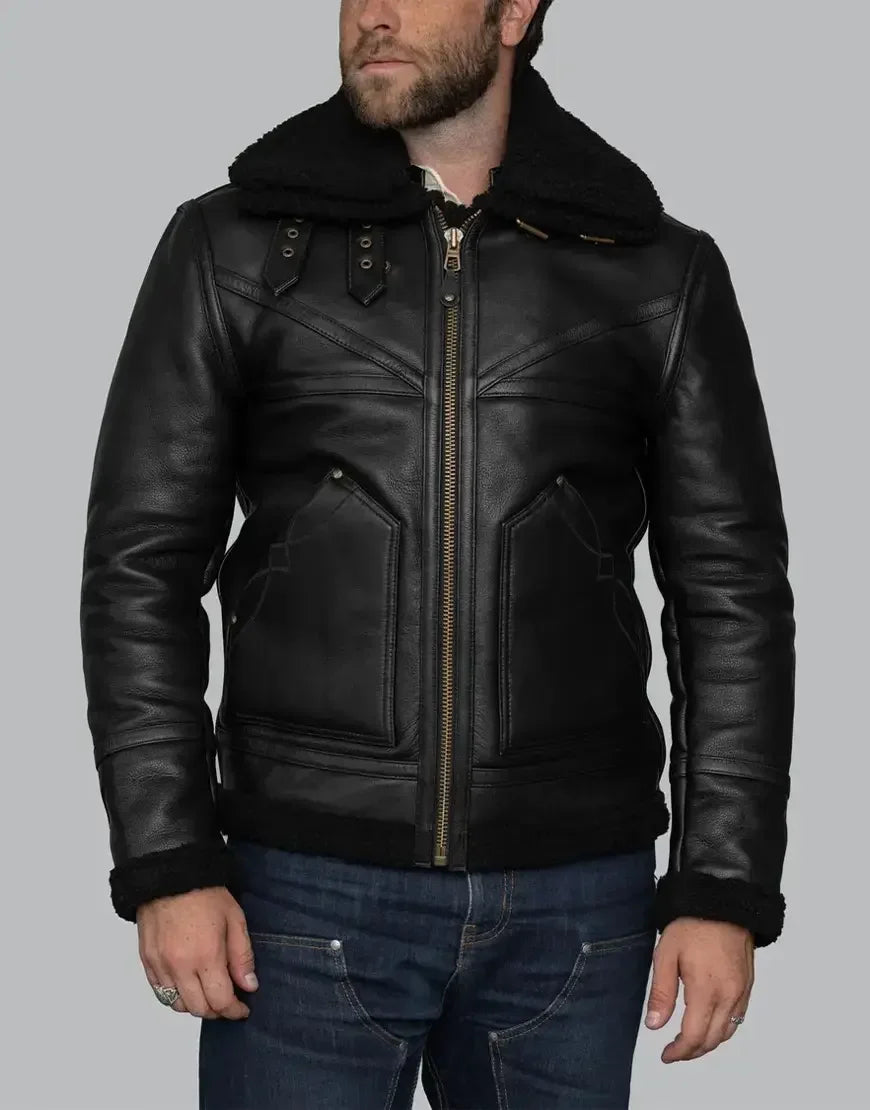 Grimshaw Black Leather Jacket