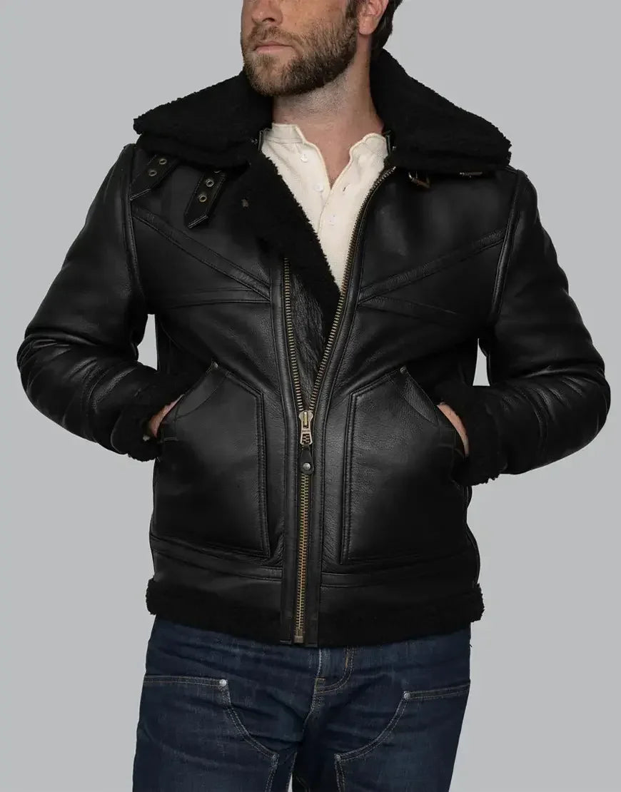 Grimshaw Black Leather Jacket