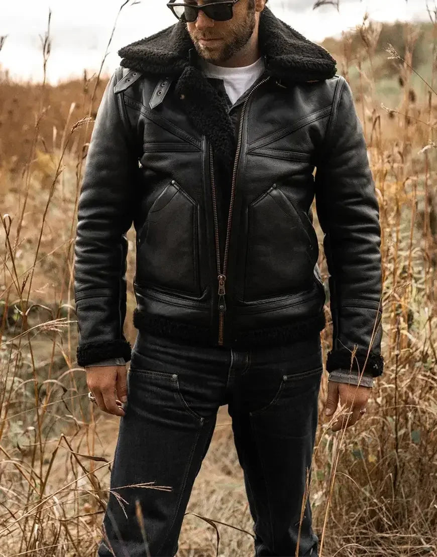 Grimshaw Black Leather Jacket