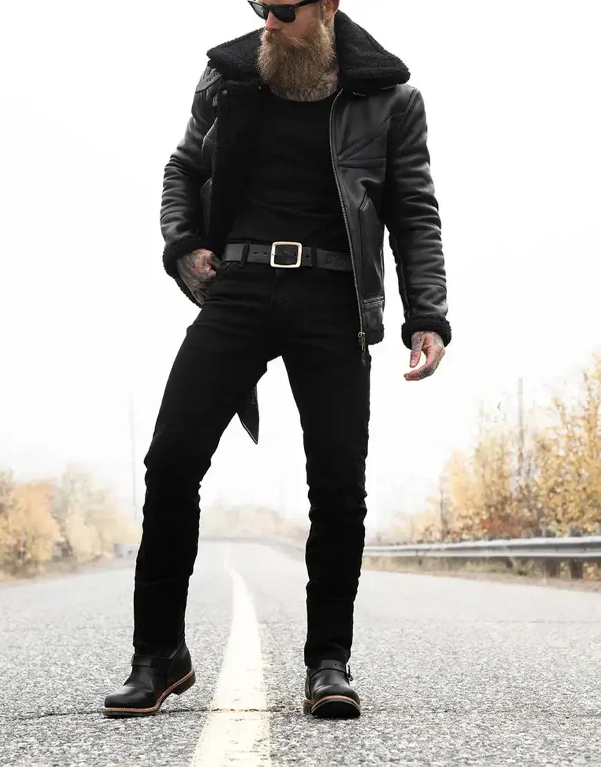 Grimshaw Black Leather Jacket