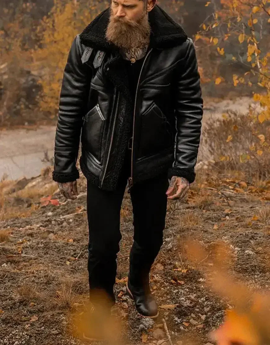 Grimshaw Black Leather Jacket