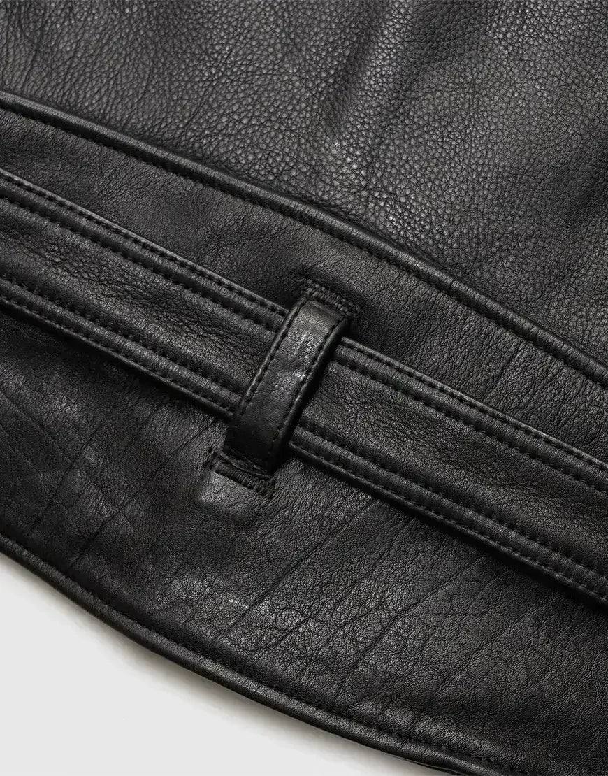 Nova Double Rider Black Leather Jacket