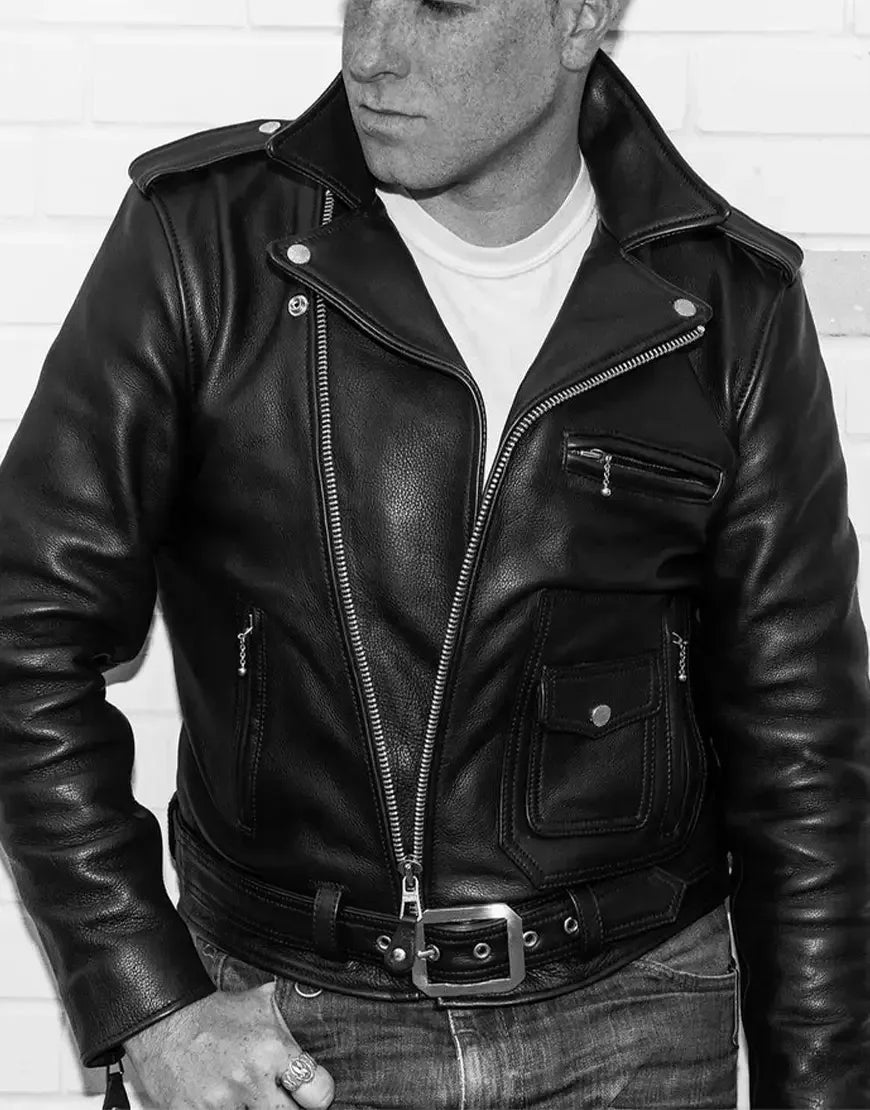 Nova Double Rider Black Leather Jacket