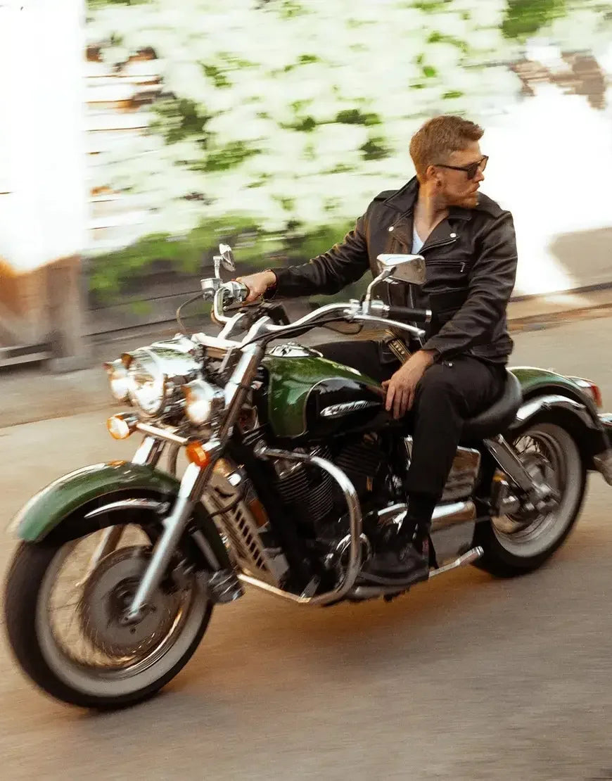 Nova Double Rider Black Leather Jacket