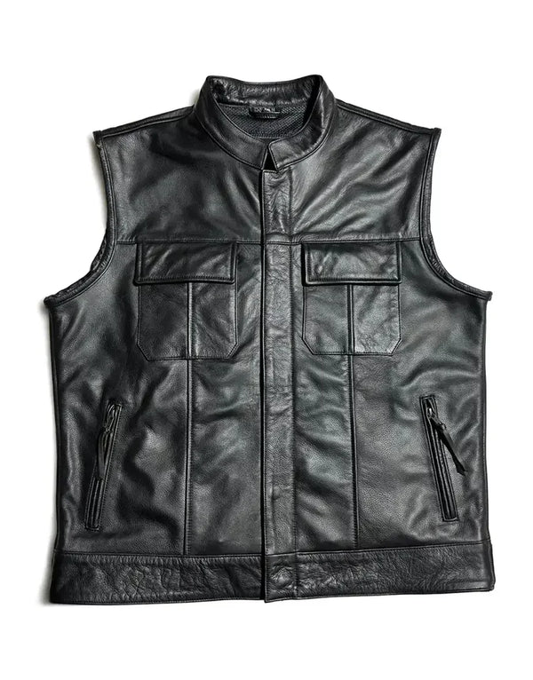 Motorcycle Genuine Leather Vest
