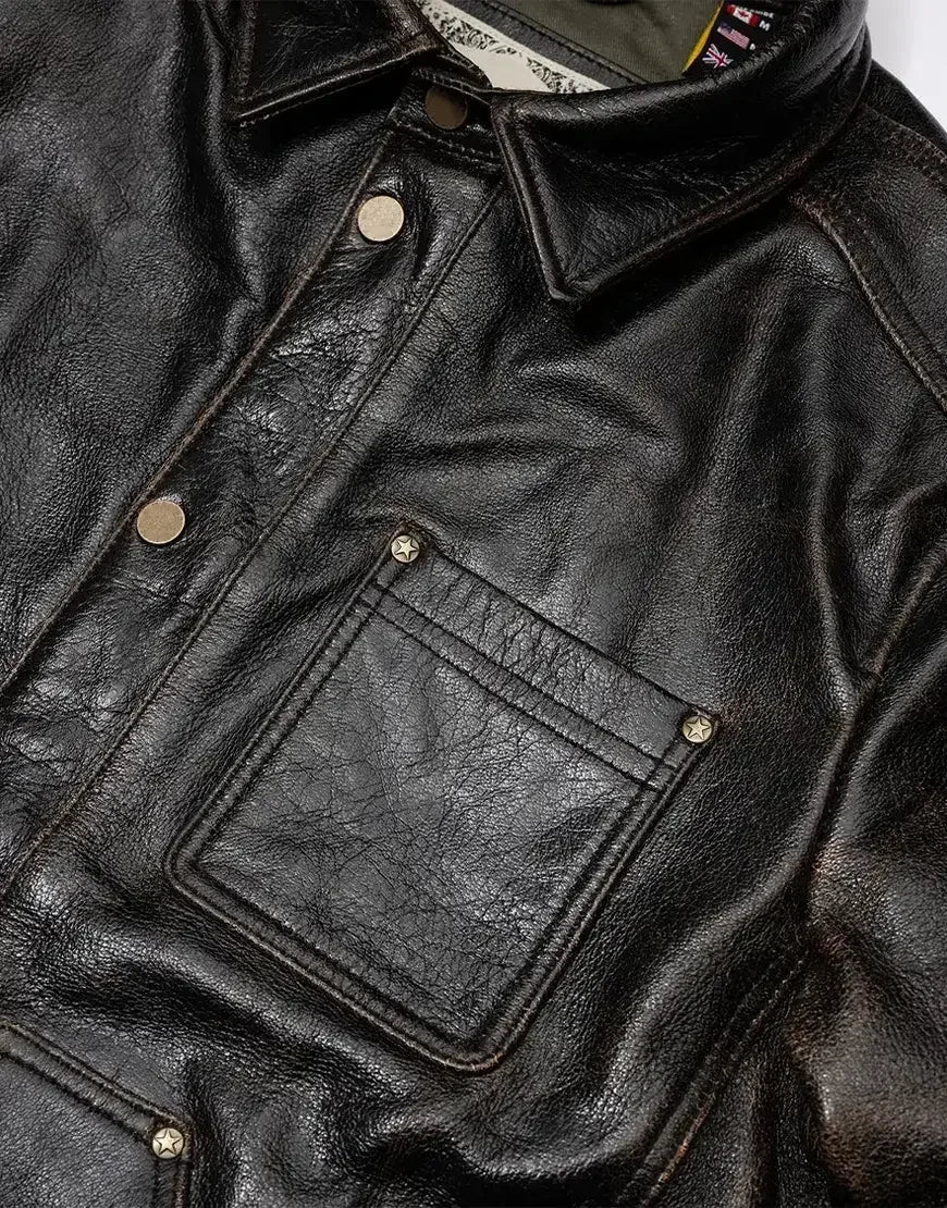 Men Vanguard Leather Jacket by Gloss Leather