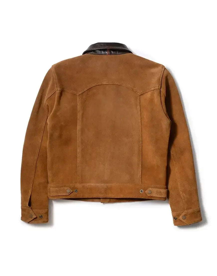 Full-Grain Brown Cowhide Leather Jacket
