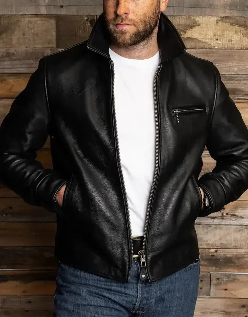 Gloss Leather - Bonneville Half Belt Jacket