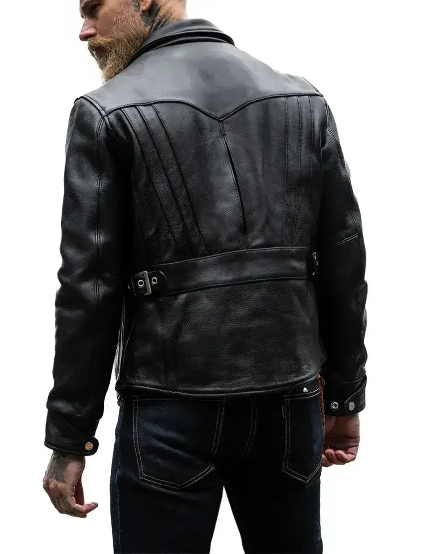 Gloss Leather - Bonneville Half Belt Jacket