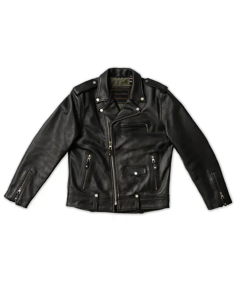 Widowmaker Black Motorbike Leather Jacket for Men