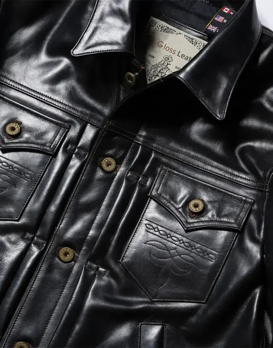 The Convoy 25 Black Leather Jacket