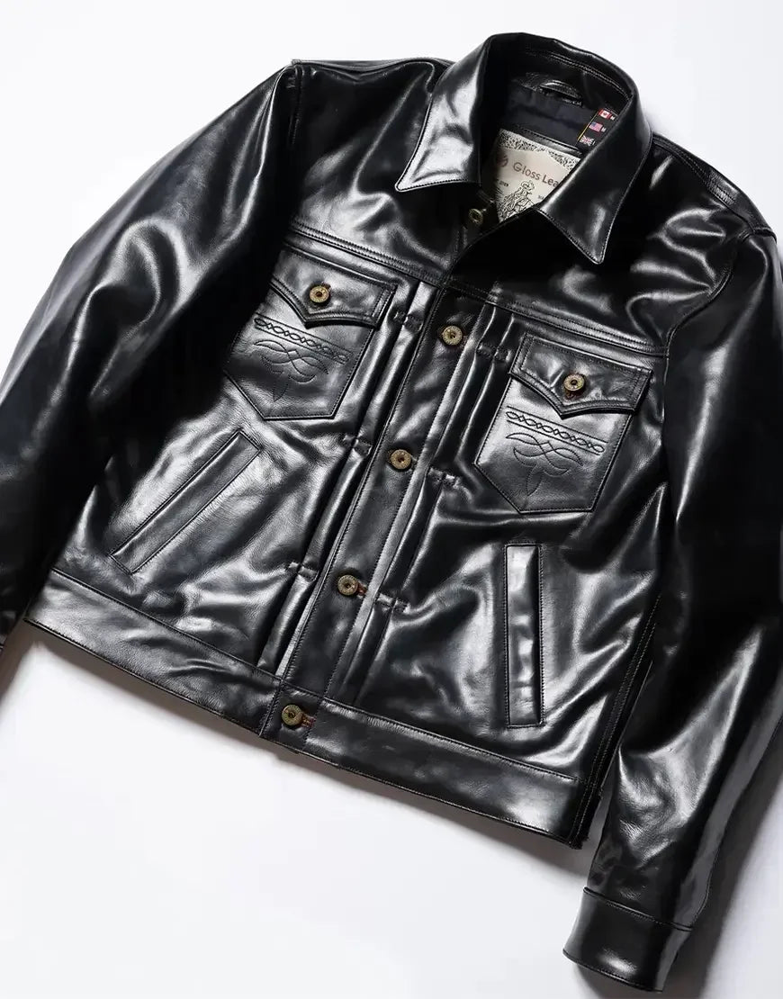 The Convoy 25 Black Leather Jacket