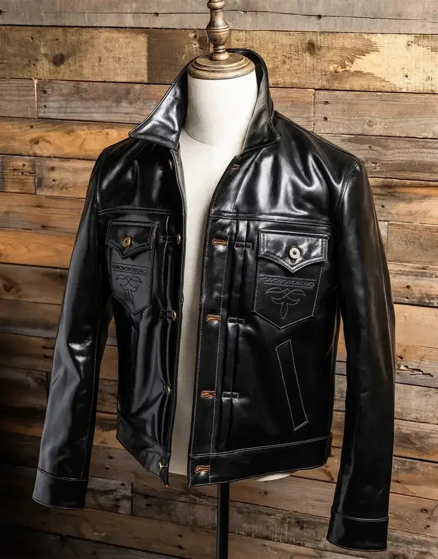 The Convoy 25 Black Leather Jacket