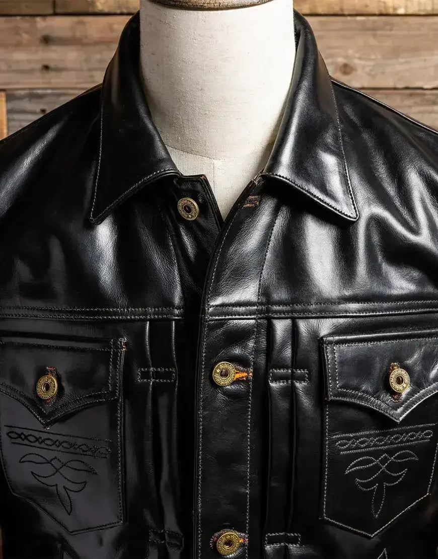 The Convoy 25 Black Leather Jacket