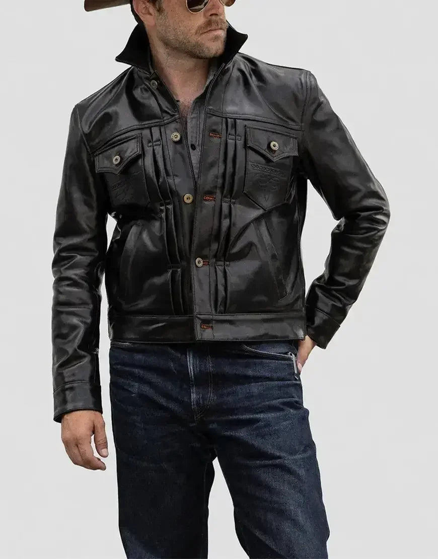 The Convoy 25 Black Leather Jacket